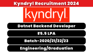 Kyndryl Recruitment 2024