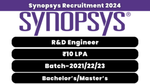 Synopsys Recruitment 2024