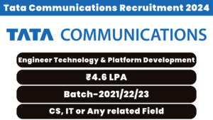 Tata Communications Recruitment 2024