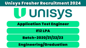 Unisys Fresher Recruitment 2024