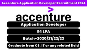 Accenture Application Developer Recruitment 2024
