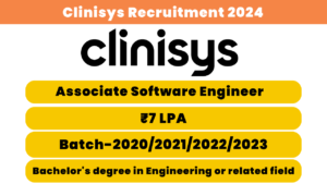 Clinisys Freshers Recruitment 2024 