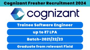 Cognizant Fresher Recruitment 2024
