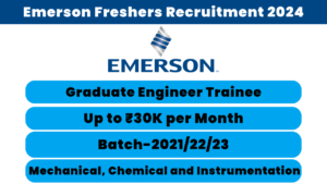 Emerson Freshers Recruitment 2024