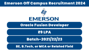 Emerson Off Campus Recruitment 2024