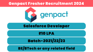 Genpact Fresher Recruitment 2024