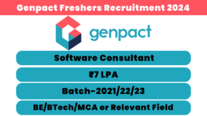 Genpact Freshers Recruitment 2024
