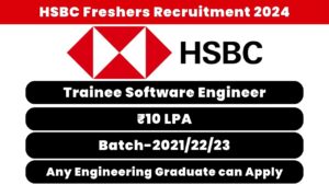 HSBC Freshers Recruitment 2024
