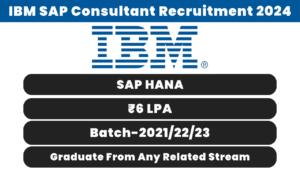 IBM SAP Consultant Recruitment 2024