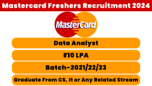 Mastercard Freshers Recruitment 2024