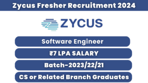 Zycus Fresher Recruitment 2024