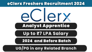 eClerx Freshers Recruitment 2024