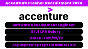 Accenture Fresher Recruitment 2024
