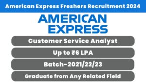 American Express Freshers Recruitment 2024