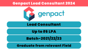 Genpact Lead Consultant 2024