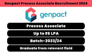 Genpact Process Associate Recruitment 2024