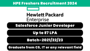 HPE Freshers Recruitment 2024