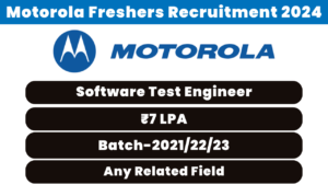 Motorola Freshers Recruitment 2024