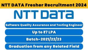 NTT DATA Fresher Recruitment 2024