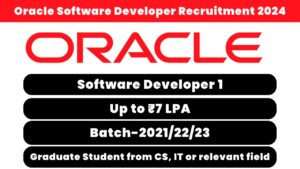 Oracle Software Developer Recruitment 2024