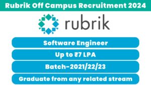 Rubrik Off Campus Recruitment 2024