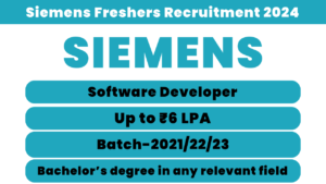 Siemens Freshers Recruitment 2024
