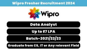 Wipro Fresher Recruitment 2024