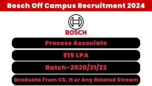 Bosch Off Campus Recruitment 2024