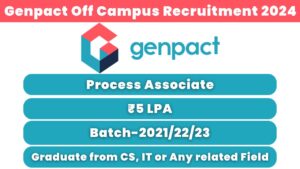 Genpact Off Campus Recruitment 2024