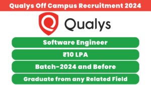 Qualys Off Campus Recruitment 2024