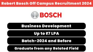 Robert Bosch Off Campus Recruitment 2024