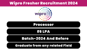 Wipro Fresher Recruitment 2024