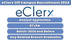 eClerx Off Campus Recruitment 2024