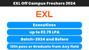 EXL Off Campus Freshers 2024