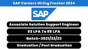 SAP Careers Hiring Fresher 2024
