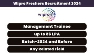 Wipro Freshers Recruitment 2024