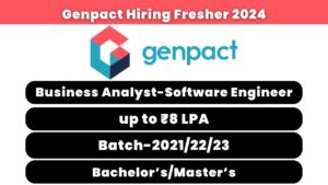 Genpact Hiring Fresher 2024