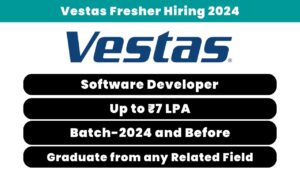 Vestas Fresher Hiring 2024