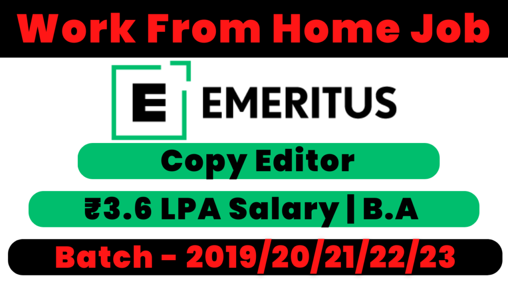 Copy Editor Work From Home Jobs 2023