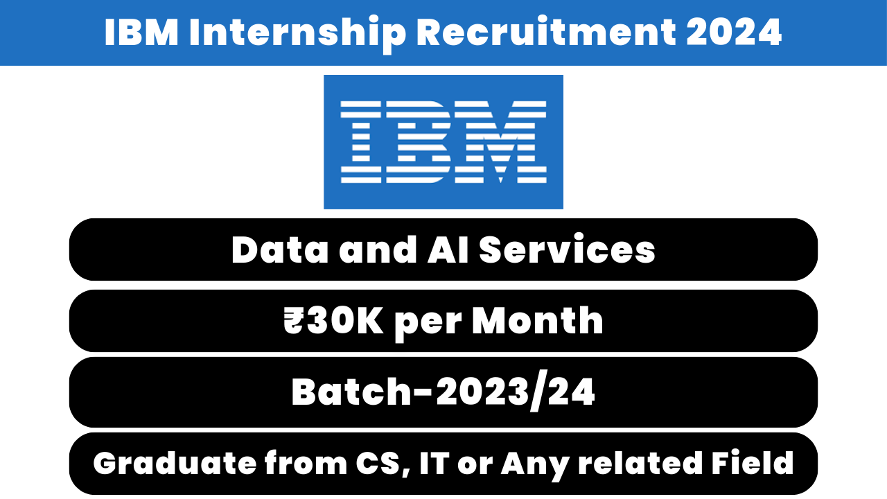 IBM Internship Recruitment 2024 Hiring Candidates For Data And AI