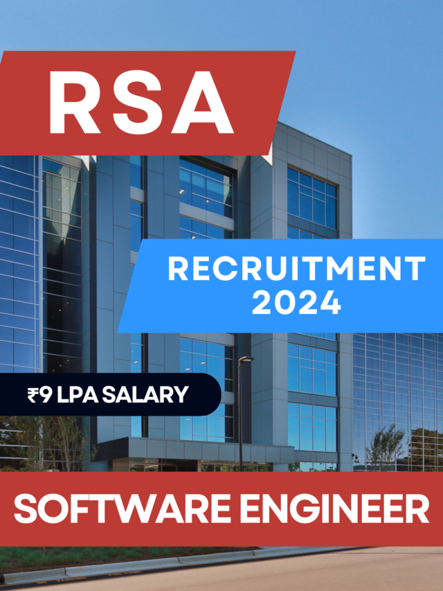 RSA Freshers Recruitment 2024 Software Engineer, ₹9 LPA Apply Now!