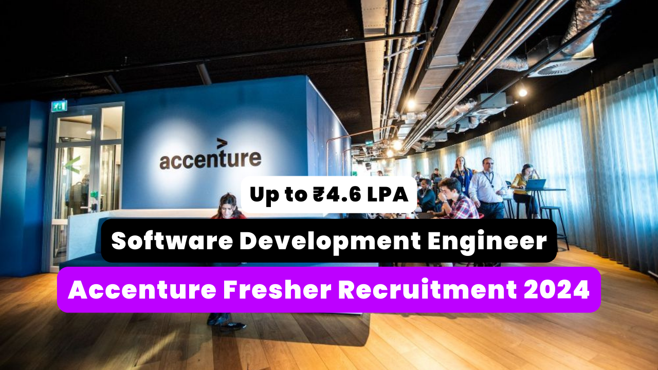 Accenture Fresher Recruitment 2024 Hiring As Software Development