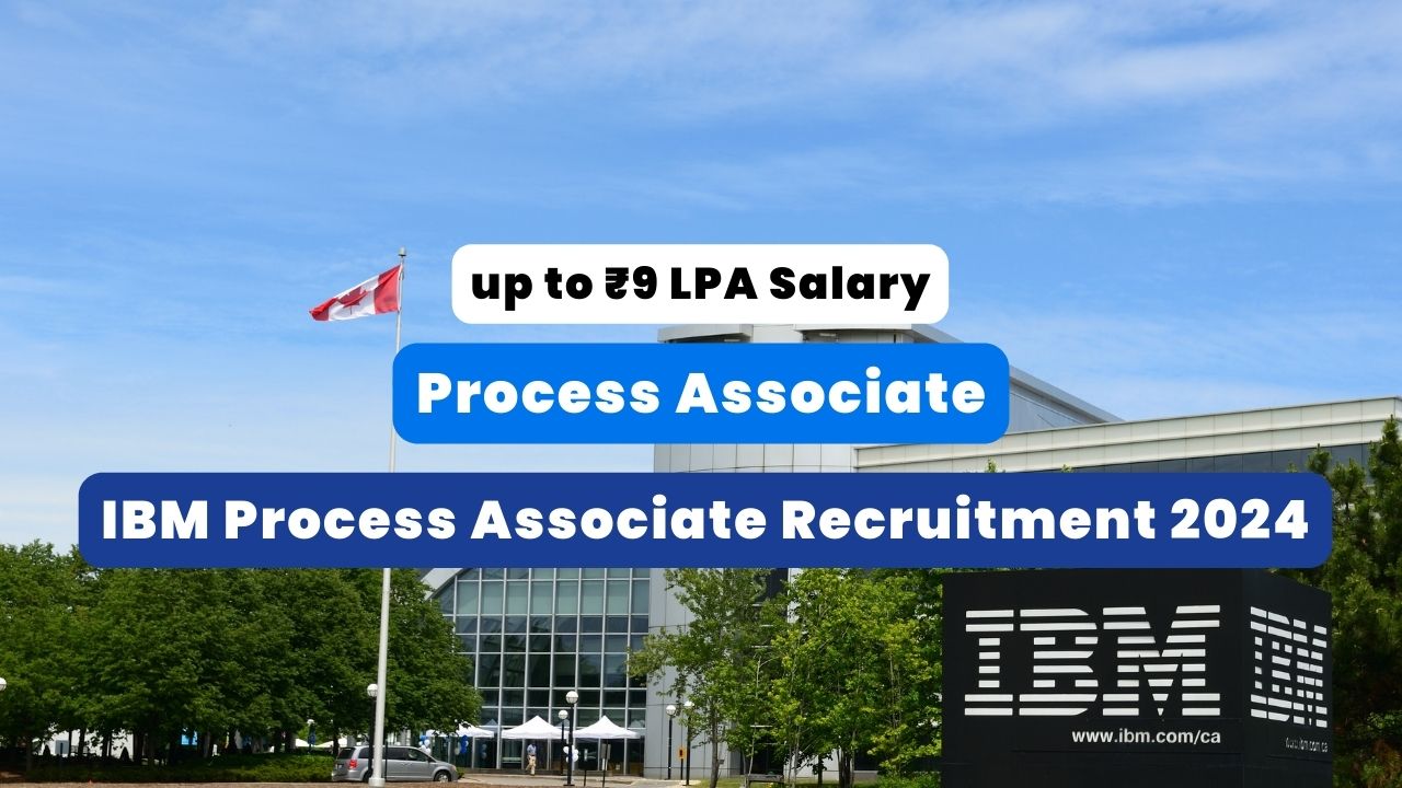 IBM Process Associate Recruitment 2024 poster