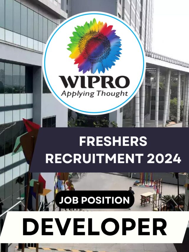 Wipro Freshers Recruitment 2024, Developer, ₹4 LPA | Apply Now !